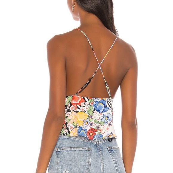 NWT Superdown Isla Top in Black Multi XXS - Picture 2 of 6